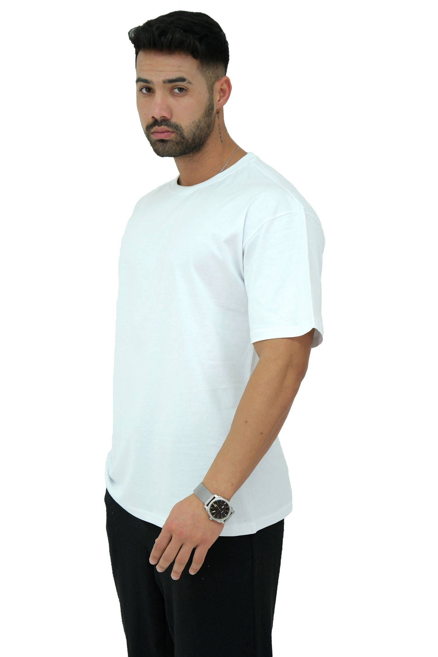 Megaman, Herren T-Shirt, Oversize, Weiss | XX-Large