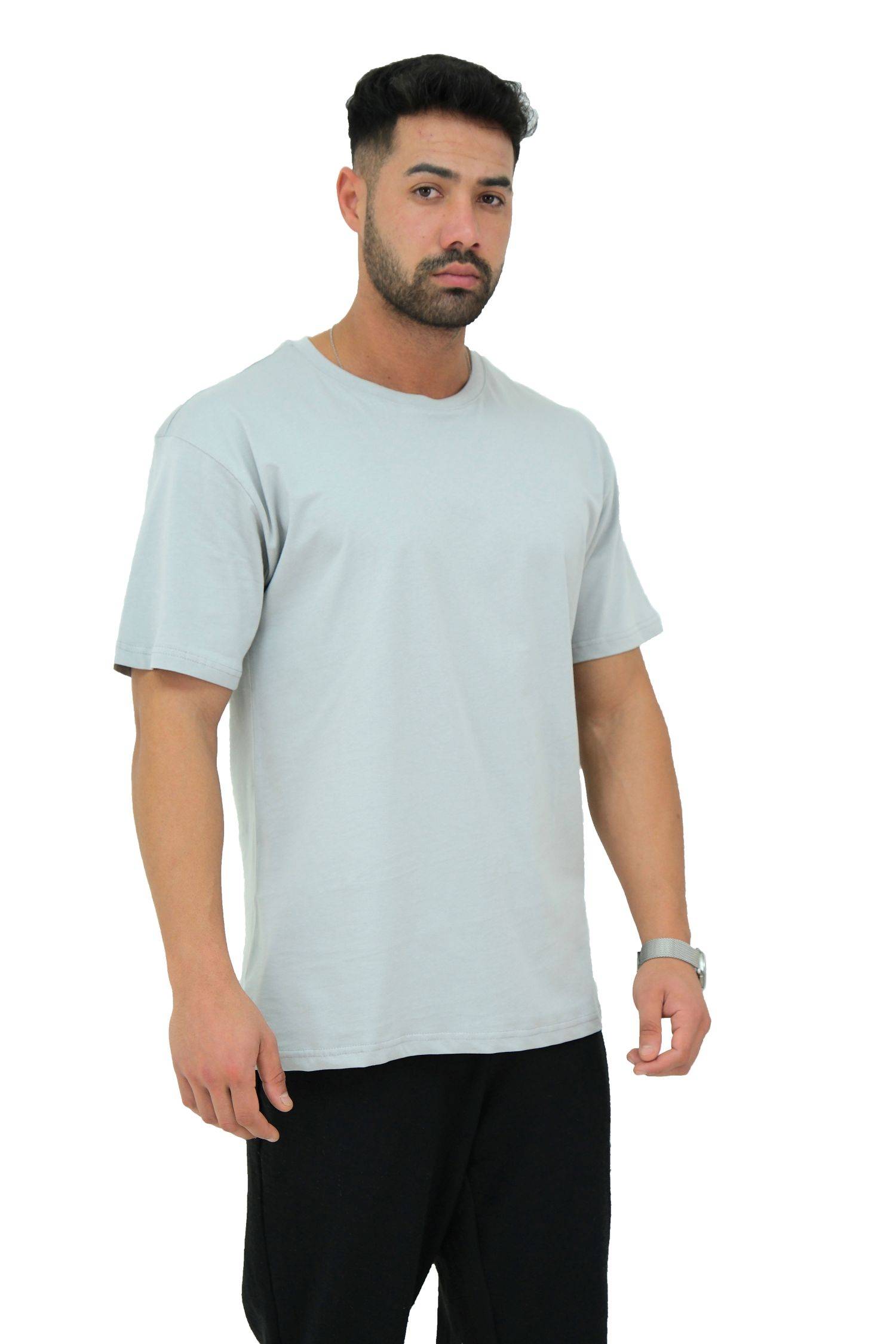 Megaman, Herren T-Shirt, Oversize, Grau | XX-Large