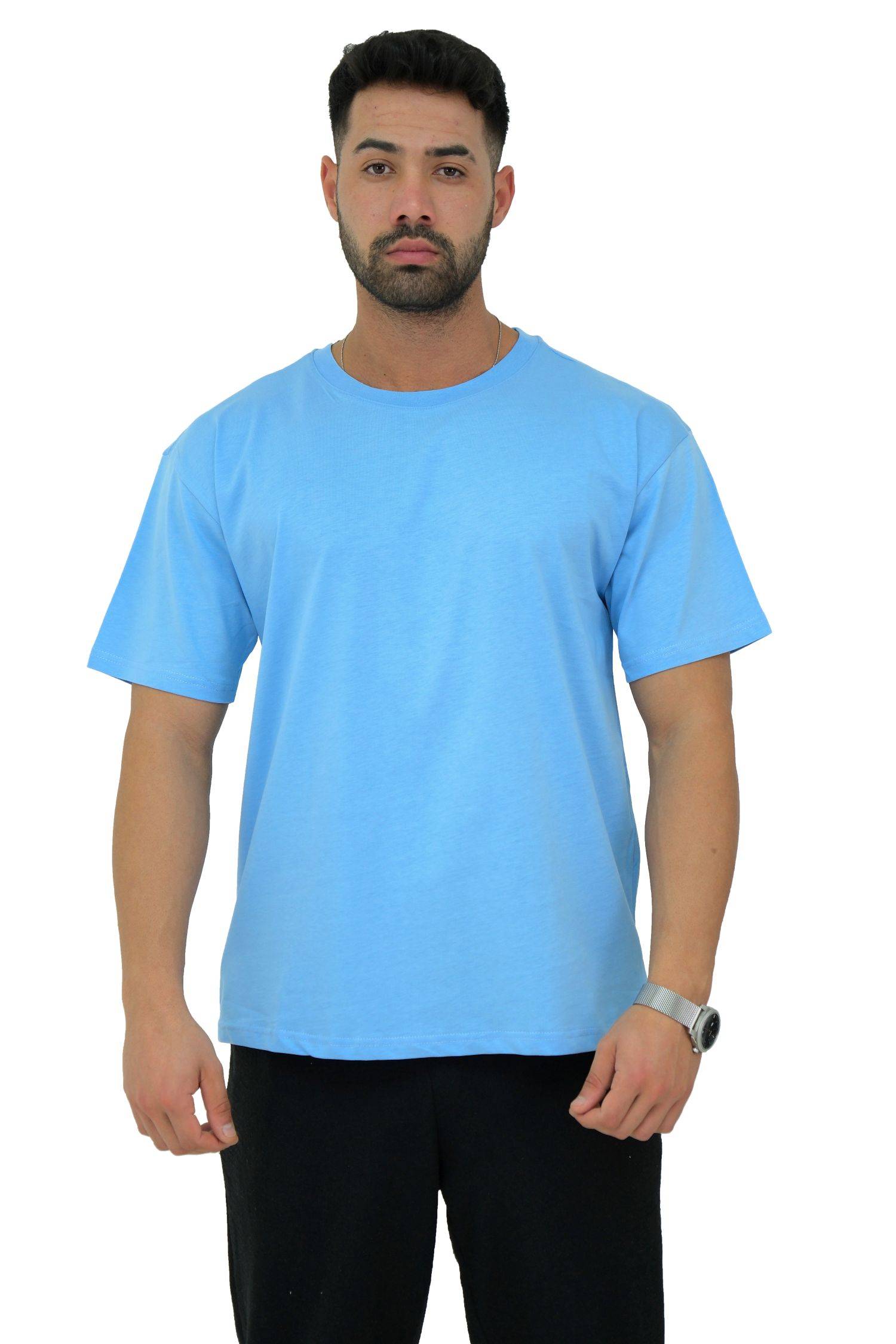 Megaman, Herren T-Shirt, Oversize, Hellblau | XX-Large