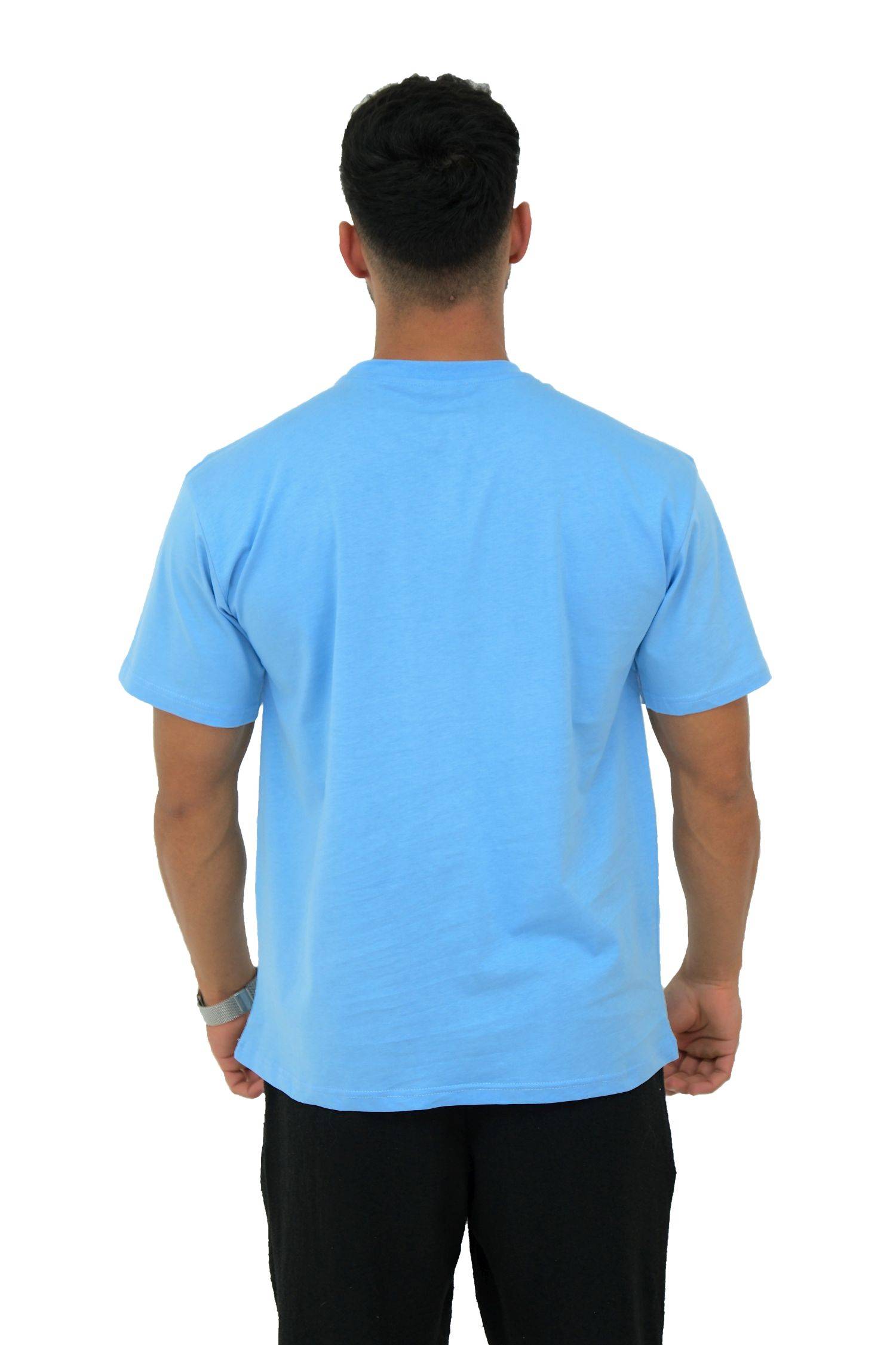 Megaman, Herren T-Shirt, Oversize, Hellblau | XX-Large