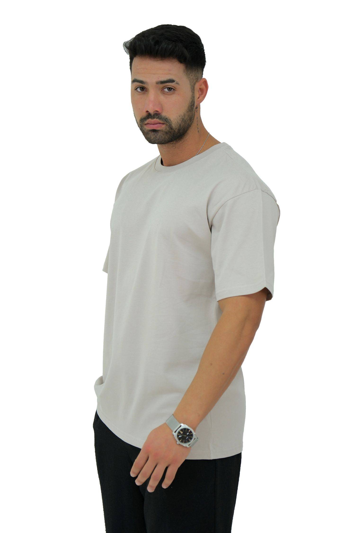 Megaman, Herren T-Shirt, Oversize, Beige | Small