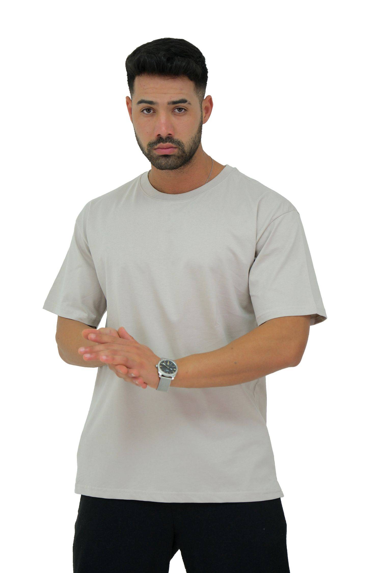 Megaman, Herren T-Shirt, Oversize, Beige | Medium