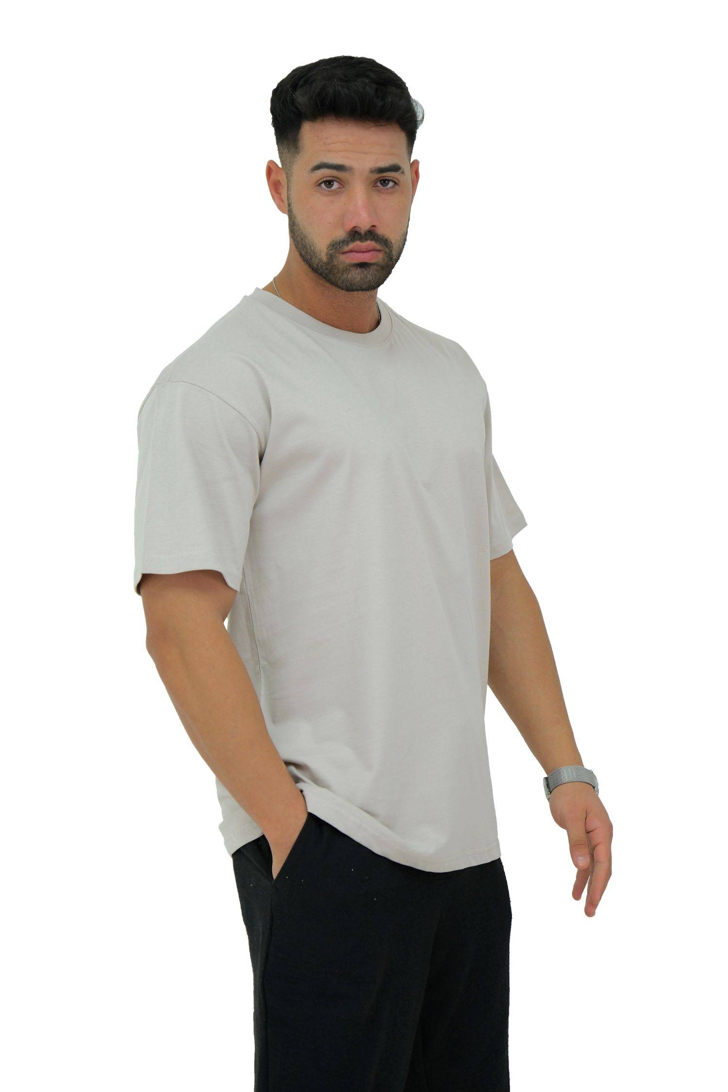 Megaman, Herren T-Shirt, Oversize, Beige | Large