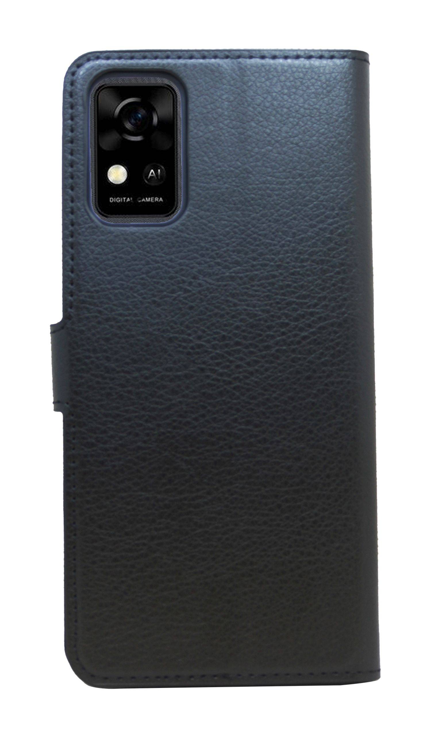 Buch Tasche "Fancy" für ZTE BLADE A53 Handy Hülle Etui Brieftasche Schutzhülle mit Standfunktion, Kartenfach Schwarz