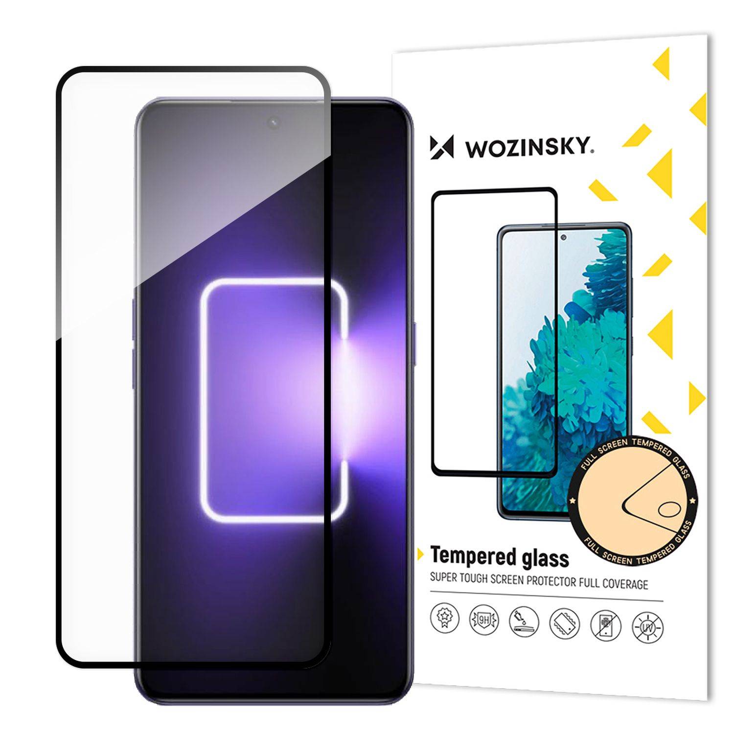 Full Glue Tempered Glass Gehärtetes Glas für Realme GT Neo 5 / Realme GT3 9H Vollbildabdeckung mit schwarzem Rahmen