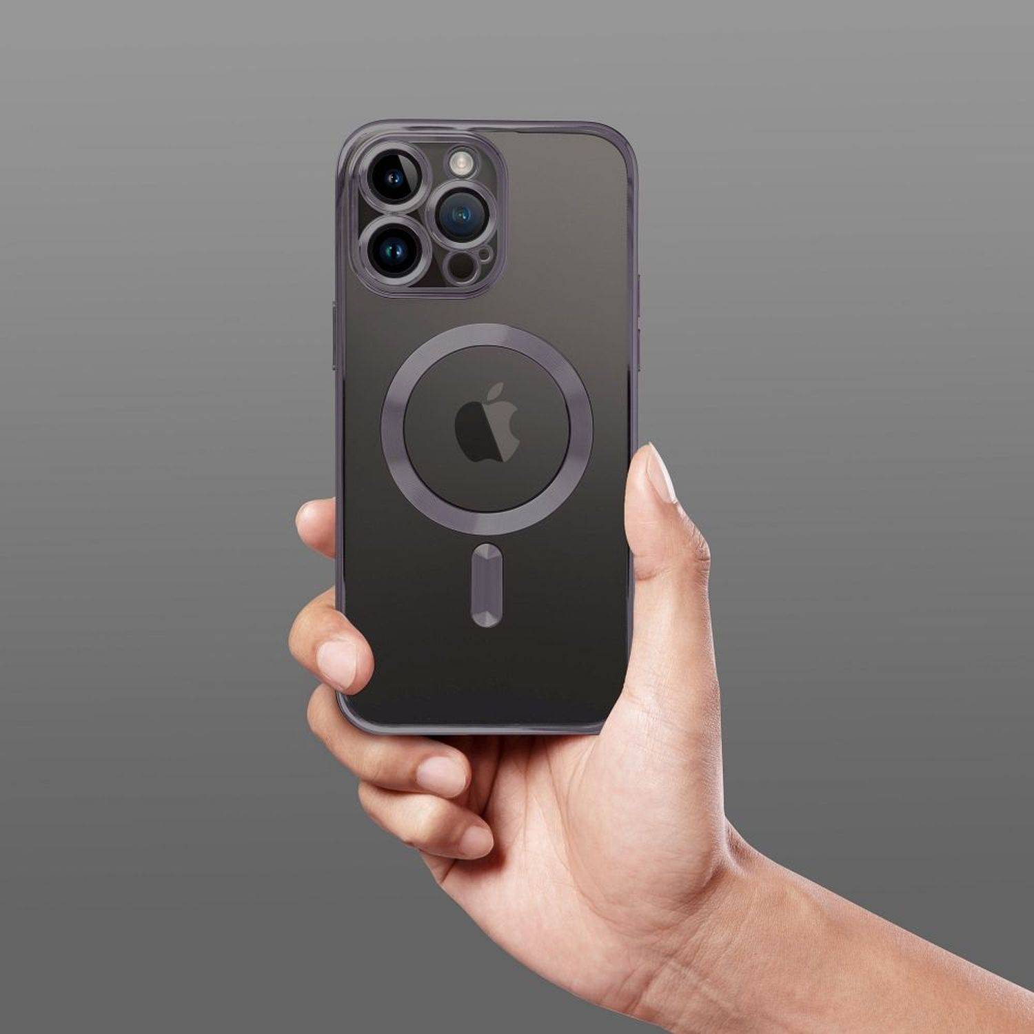 MagSafe Hülle mit Kameraschutz kompatibel mit iPhone 12 Pro Schwarz