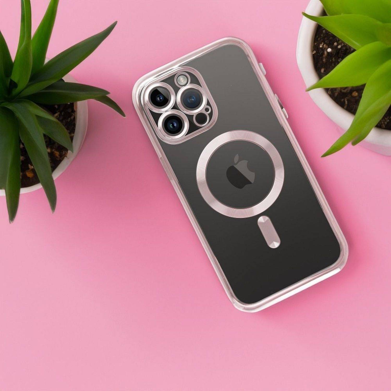 MagSafe Hülle mit Kameraschutz kompatibel mit Samsung Galaxy S22 Plus Rose