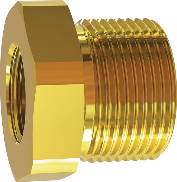 Reduziernippel MS kurze Ausf.AG G 3/4 Zoll IG G 1/2 Zoll SW 32mm RIEGLER