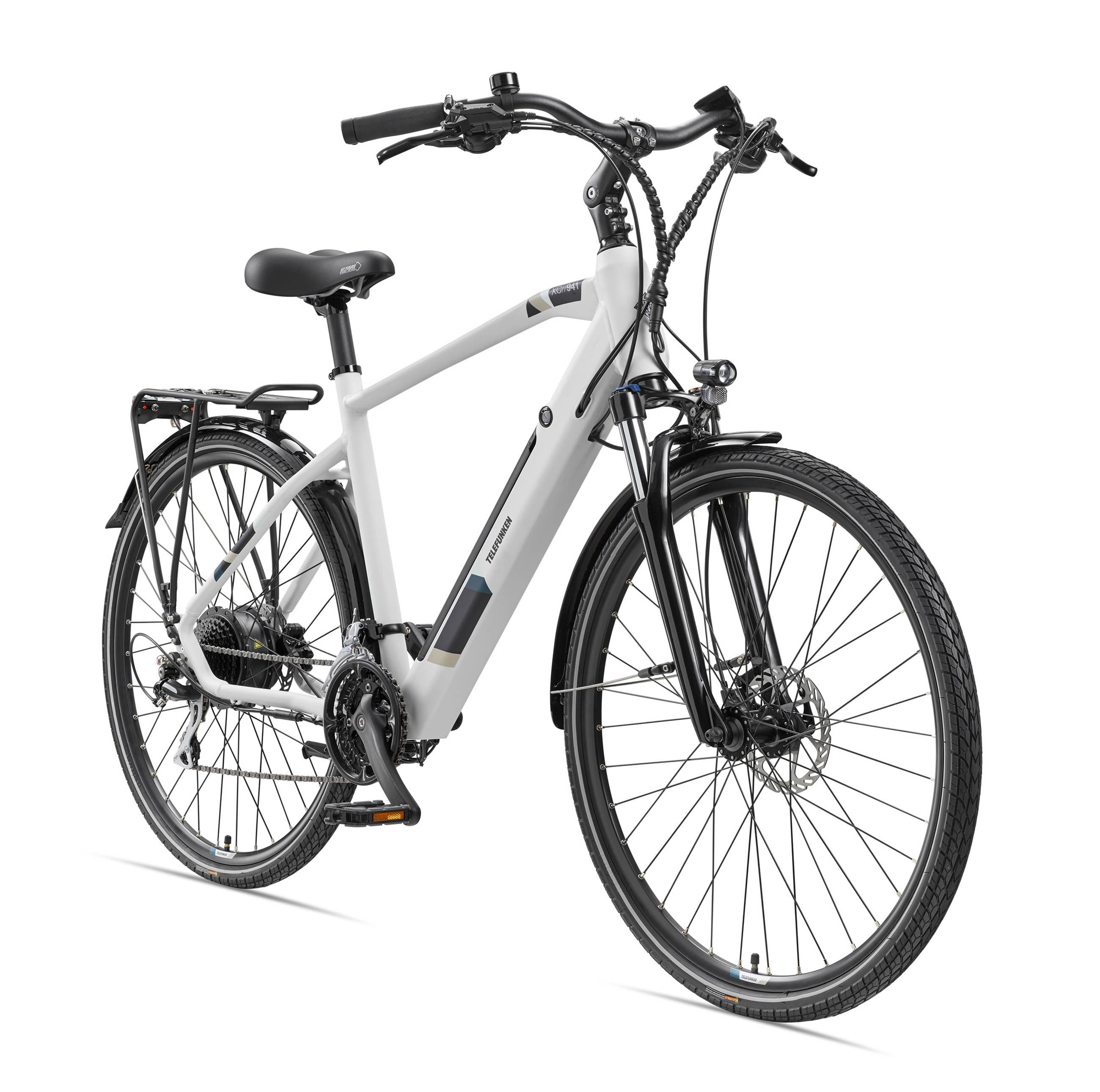 Telefunken Trekking E-Bike | Elektrofahrrad 28 Zoll | 24-Gang Kettenschaltung | Heckmotor 250W | 417,6 Wh Akku | Pedelec