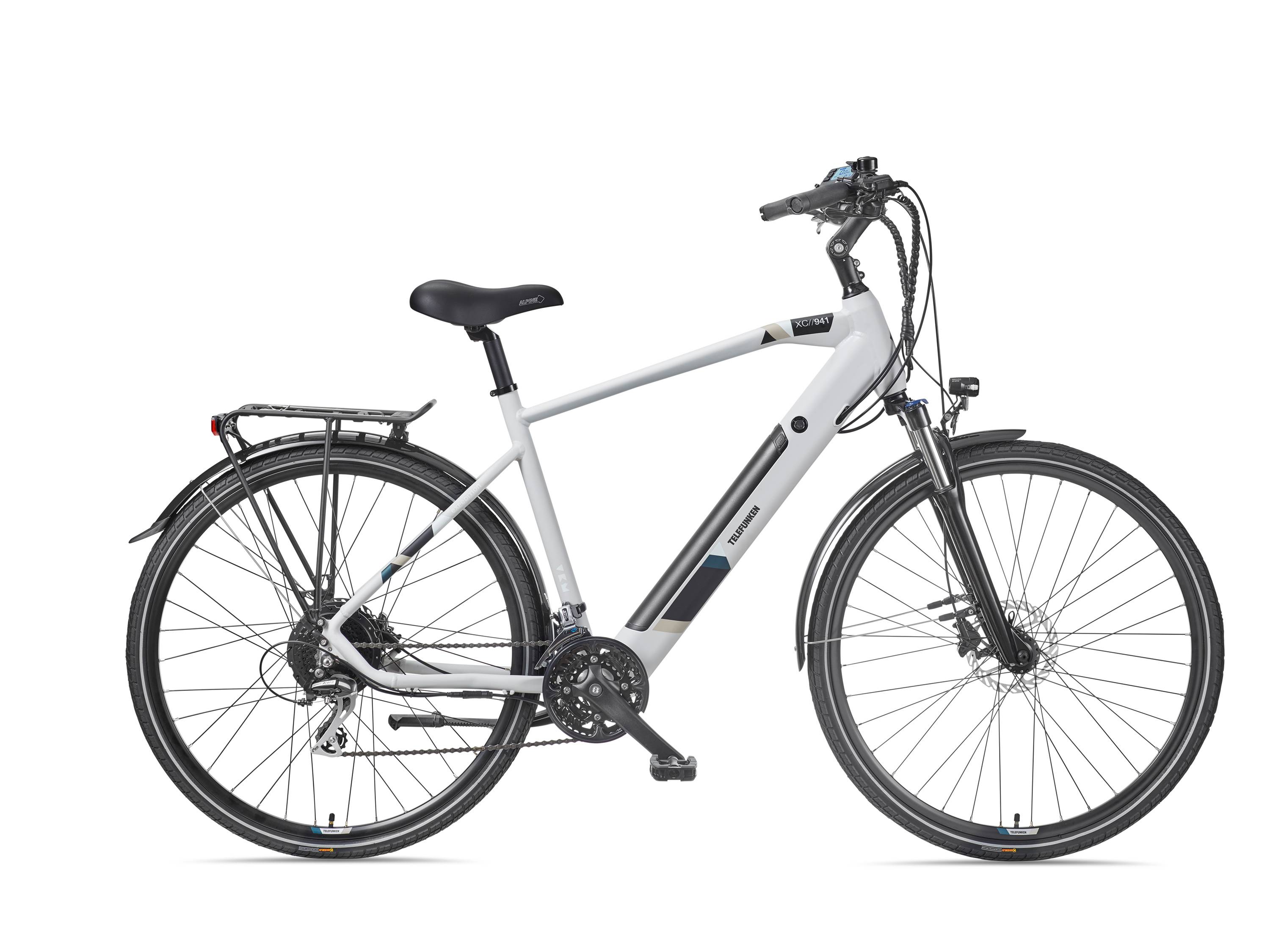 Telefunken Trekking E-Bike | Elektrofahrrad 28 Zoll | 24-Gang Kettenschaltung | Heckmotor 250W | 417,6 Wh Akku | Pedelec