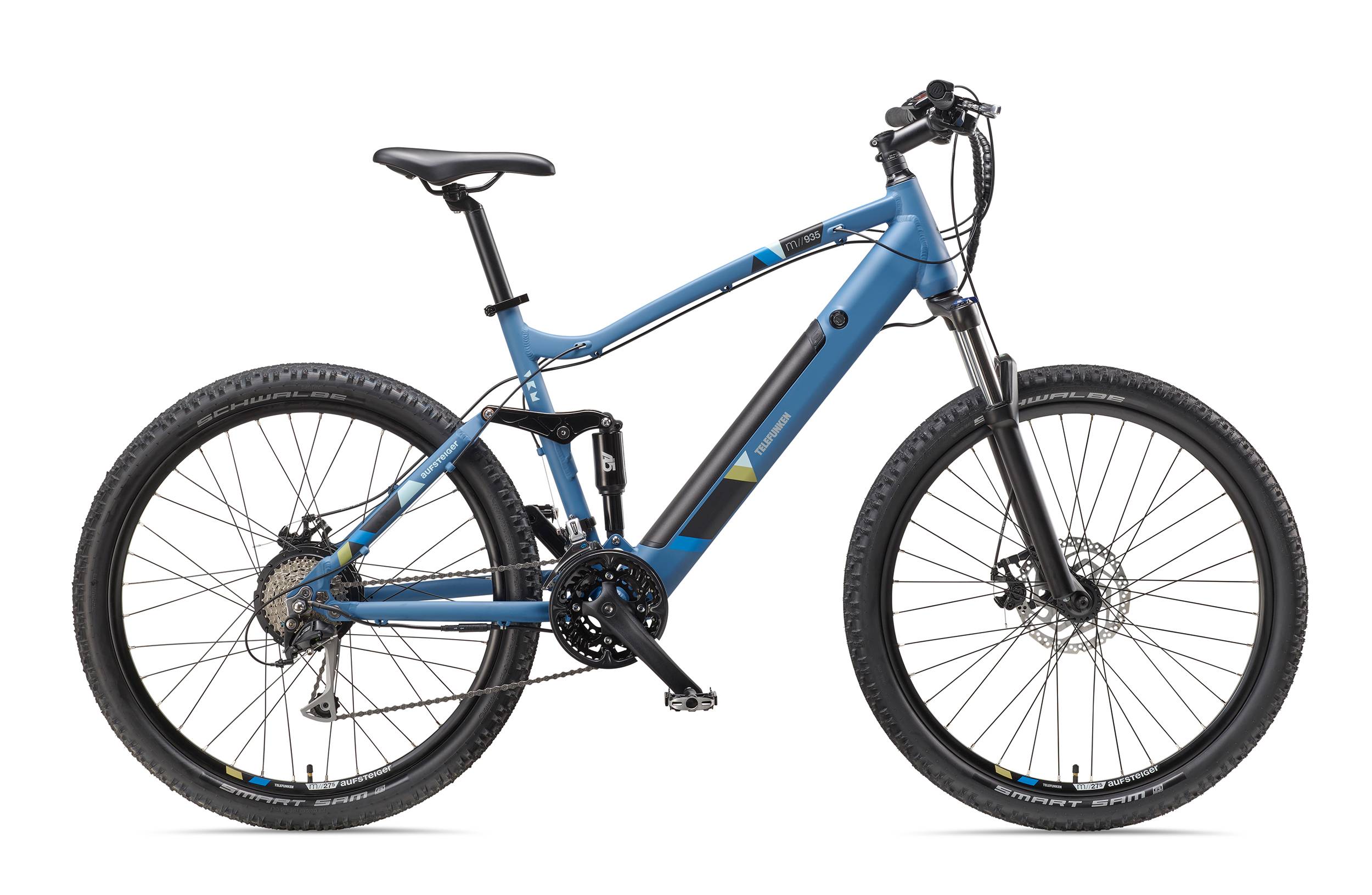 Telefunken E-Bike M935 27,5 Zoll mit 24 Gang Shimano Kettenschaltung - Hinterradmotor 250W / 50Nm - 14Ah / 36V Li-Ion Akku