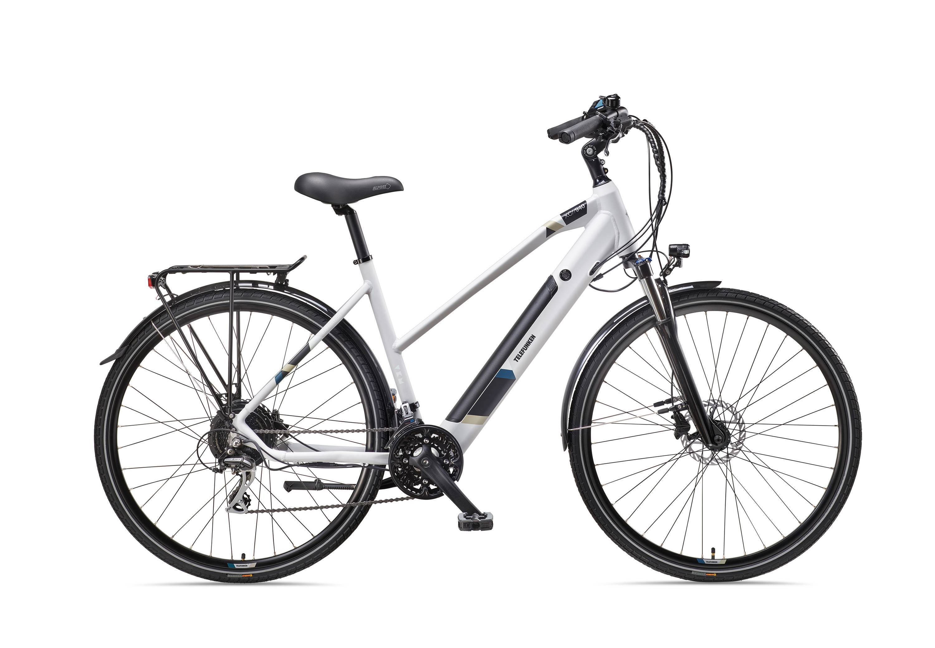 Telefunken Trekking E-Bike | Elektrofahrrad 28 Zoll | 24-Gang Kettenschaltung | Heckmotor 250W | 417,6Wh Akku | Pedelec