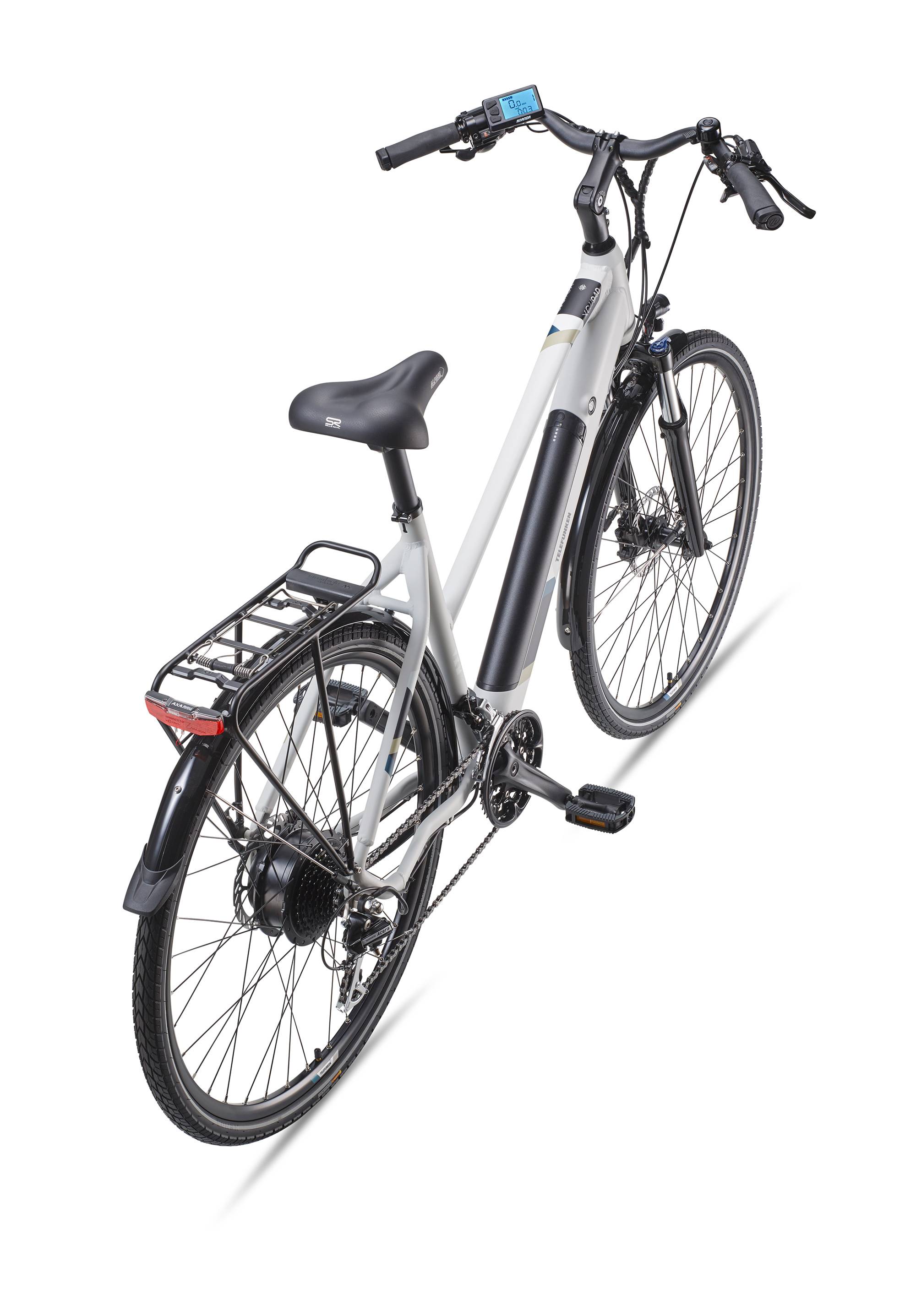 Telefunken Trekking E-Bike | Elektrofahrrad 28 Zoll | 24-Gang Kettenschaltung | Heckmotor 250W | 417,6Wh Akku | Pedelec