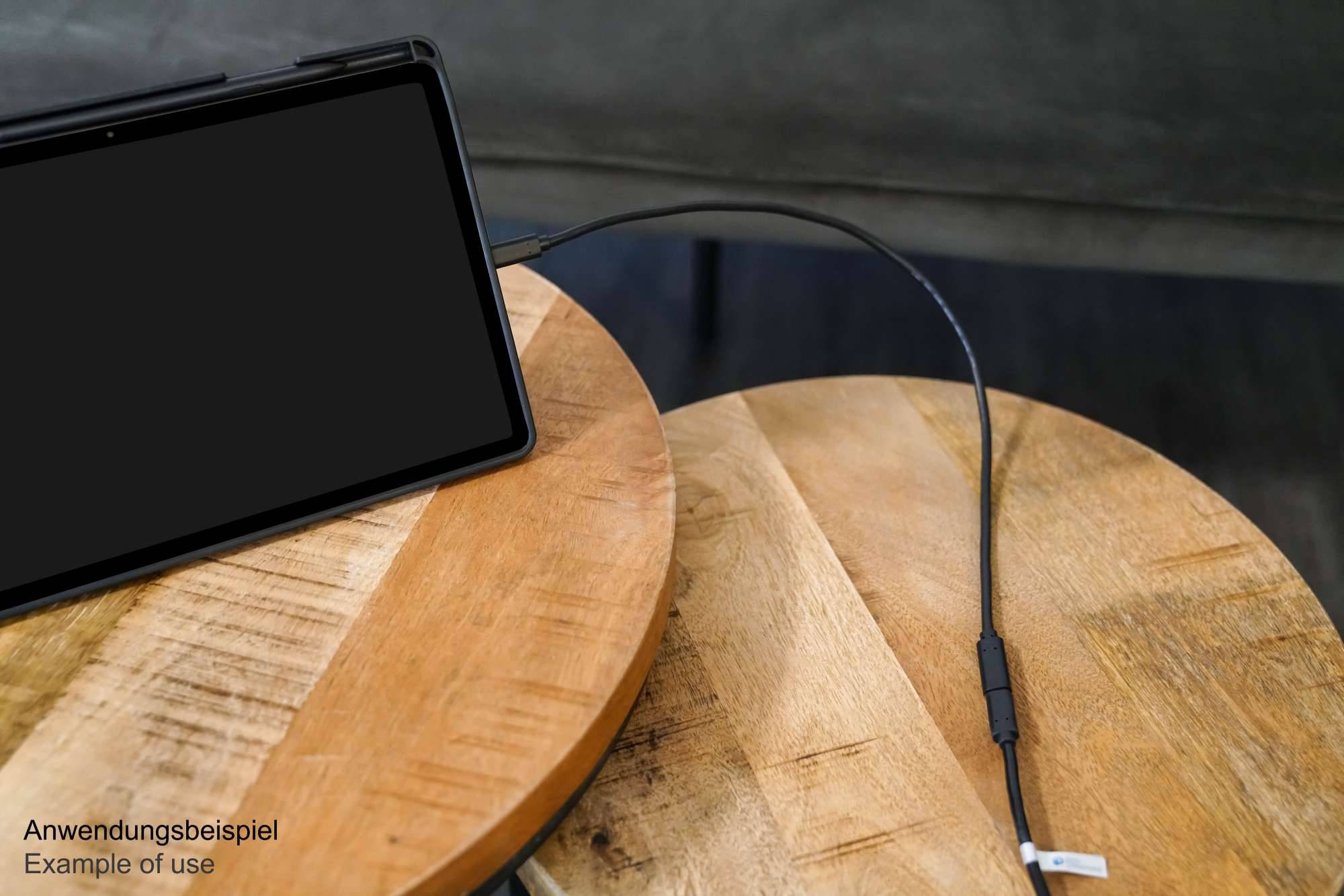 Verlängerungskabel USB 3.2 Gen.2 (10GBit/s, 100W), USB-C™ Stecker an USB-C™ Buchse, CU, schwarz, 1m, Good Connections®