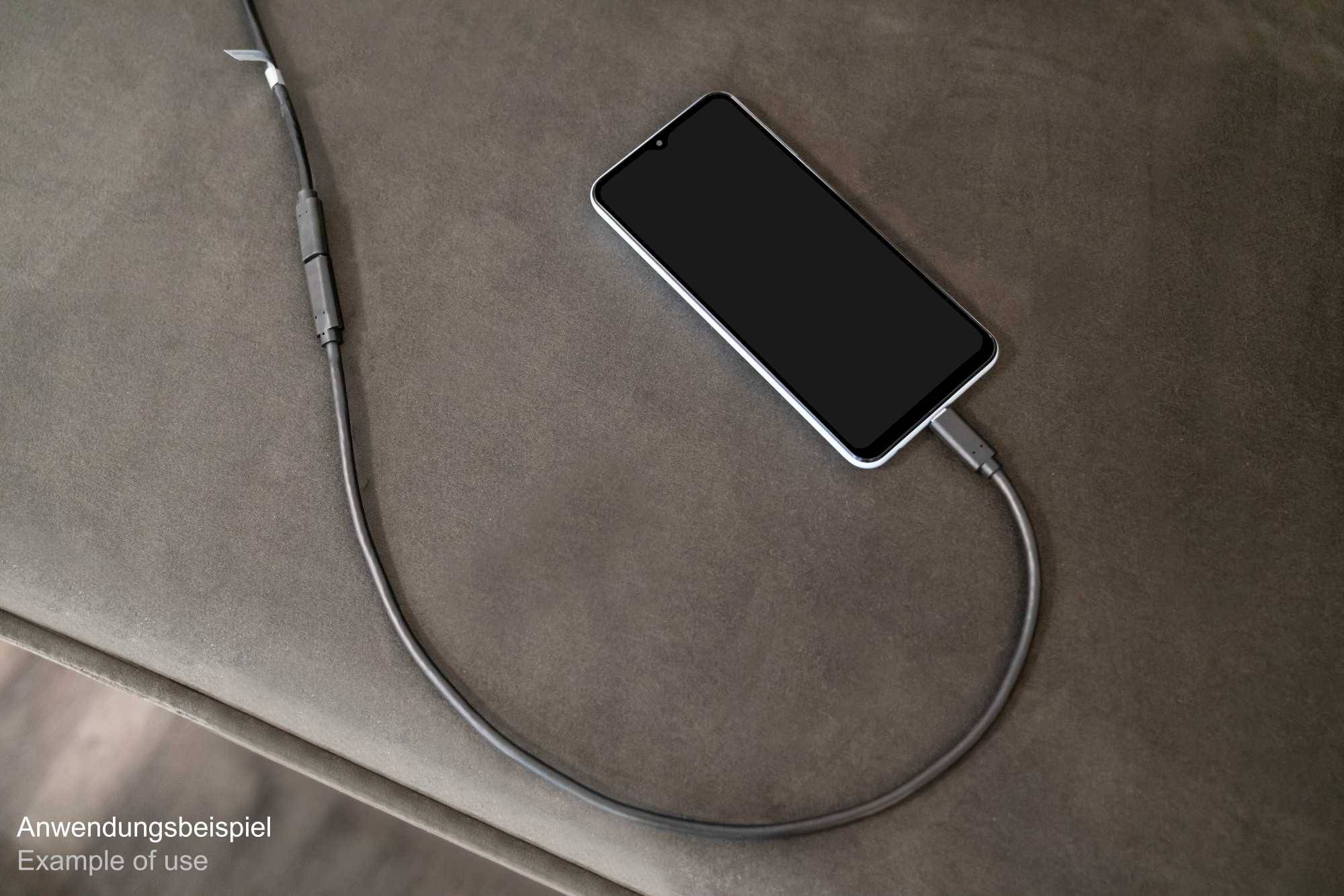 Verlängerungskabel USB 3.2 Gen.2 (10GBit/s, 100W), USB-C™ Stecker an USB-C™ Buchse, CU, schwarz, 1m, Good Connections®