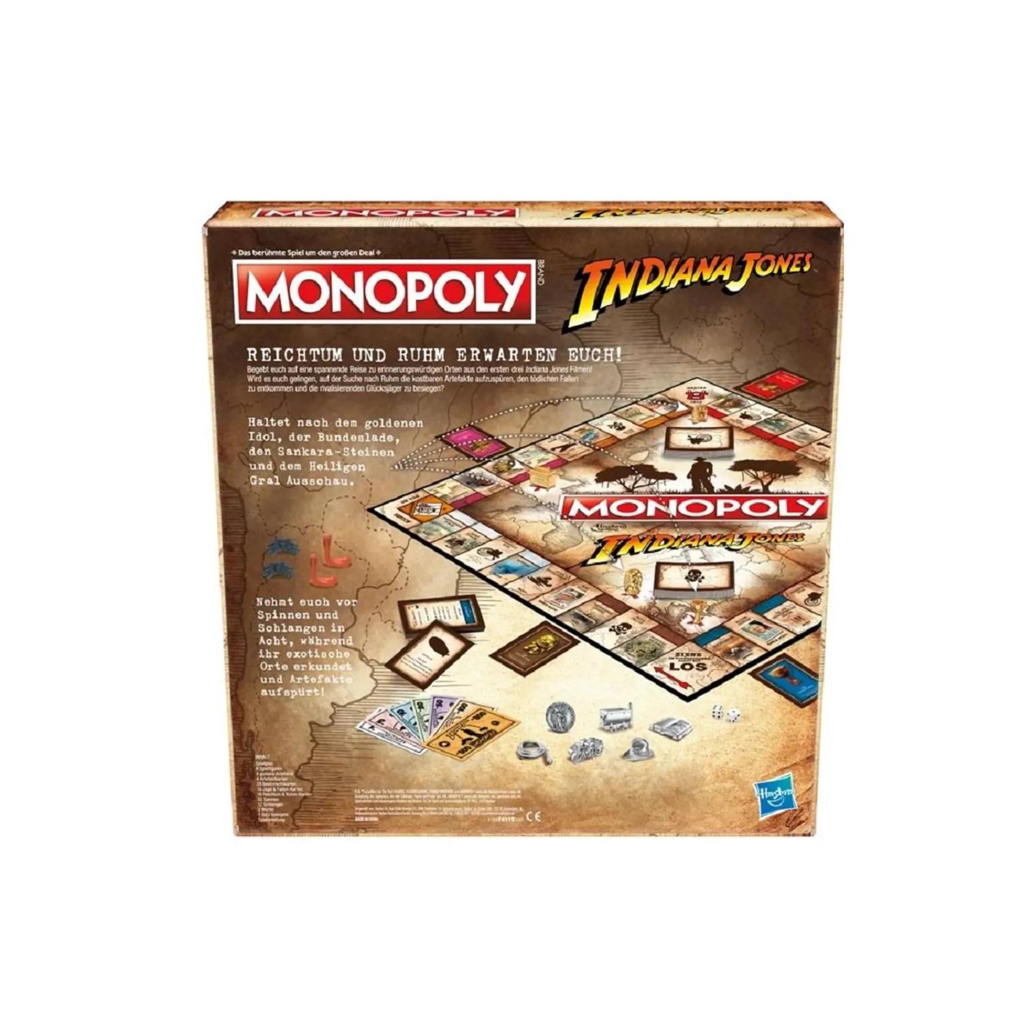 Hasbro - Monopoly Indiana Jones Brettspiel Gesellschaftsspiel Indy