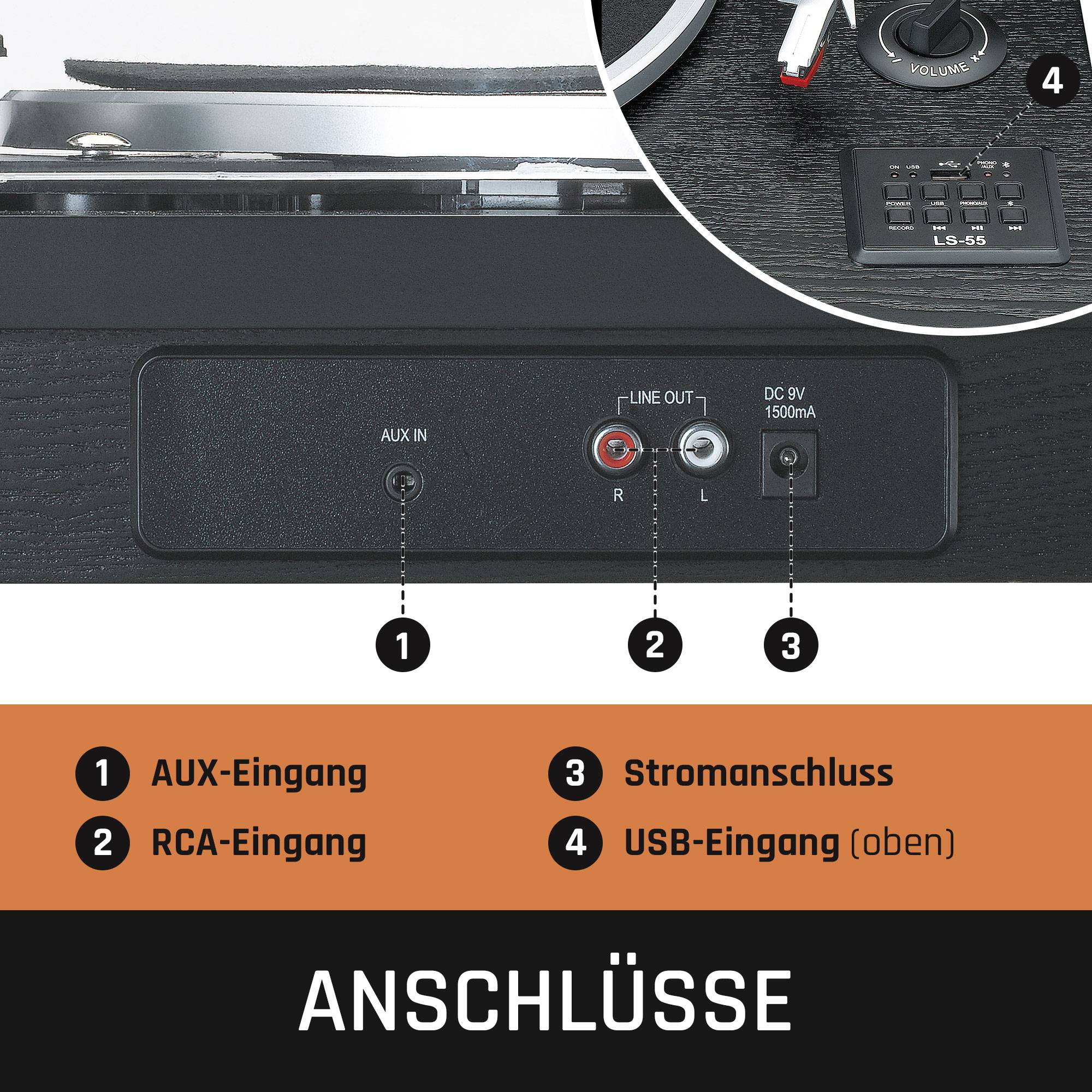 Der Lenco LS-55WA Plattenspieler: Musikgenuss neu definiertVerwandeln Sie Ihr Zuhause mit dem Lenco LS-55WA Plattenspieler in eine musikalische