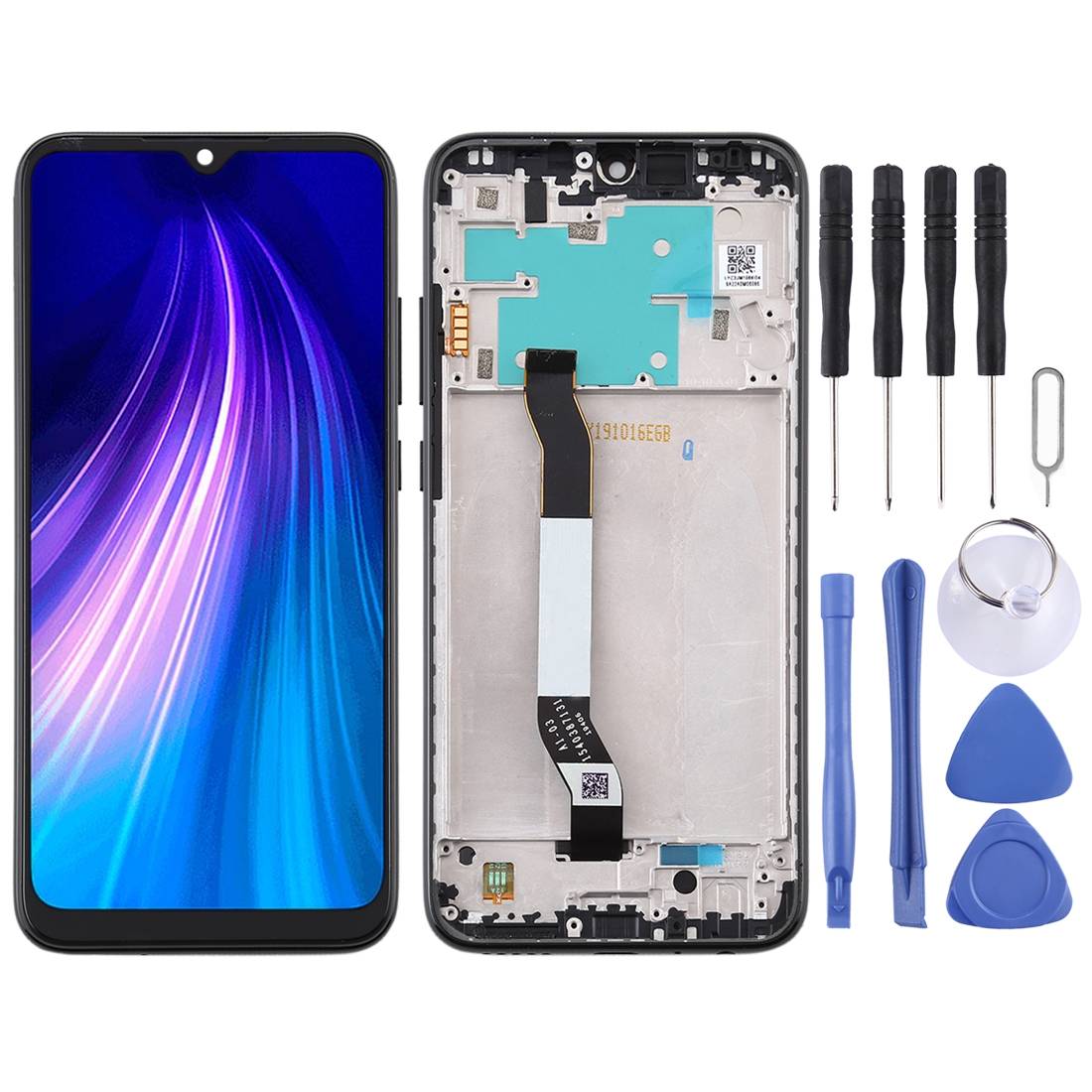 Für Xiaomi Redmi Note 8 Display Full LCD Einheit mit Rahmen Touch Ersatzteil Reparatur Schwarz Neu