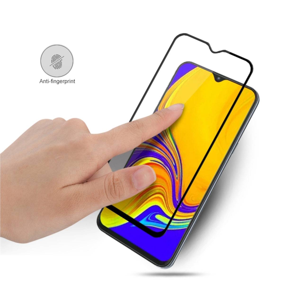 Für Samsung Galaxy A20S A207F 3D Premium 0,3 mm H9 Hart Glas Schwarz Folie Schutz Hülle Neu