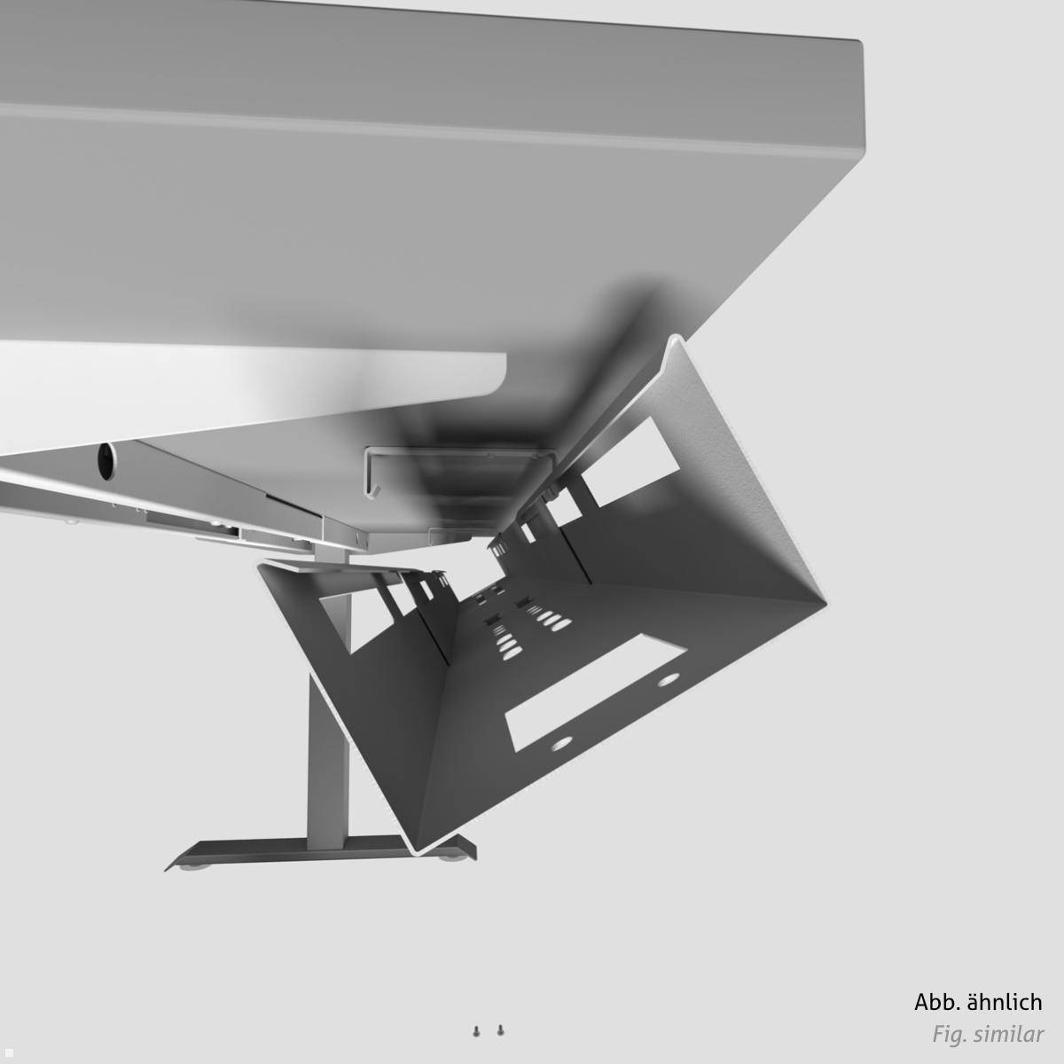 TecLines TKW006W Kabelwanne ausziehbar 1100 - 1700 mm, weiß