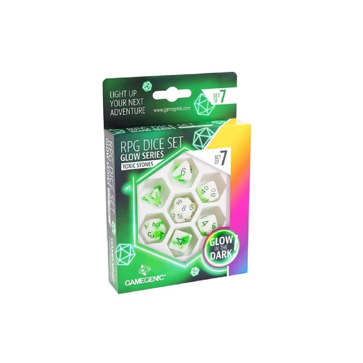 GGS50029 - Glow Series - Toxic Stones - RPG Dice Set (7 pcs)