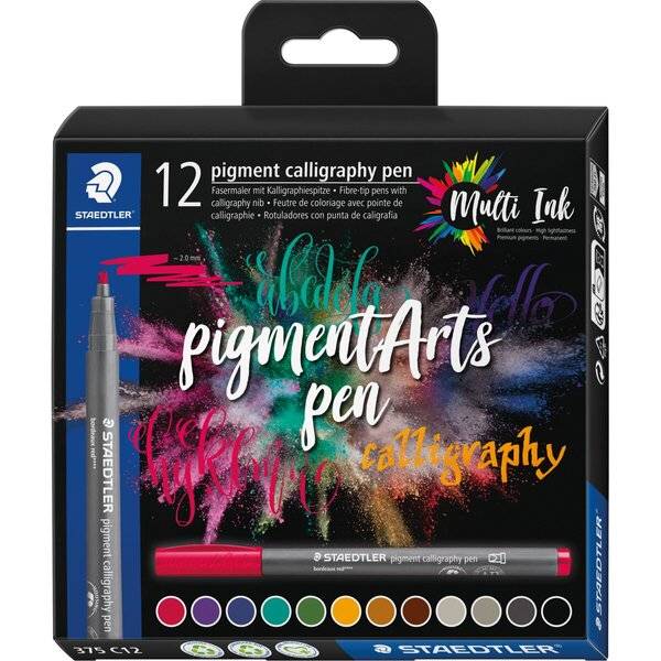 Pigment calligraphy pen 12 Stück