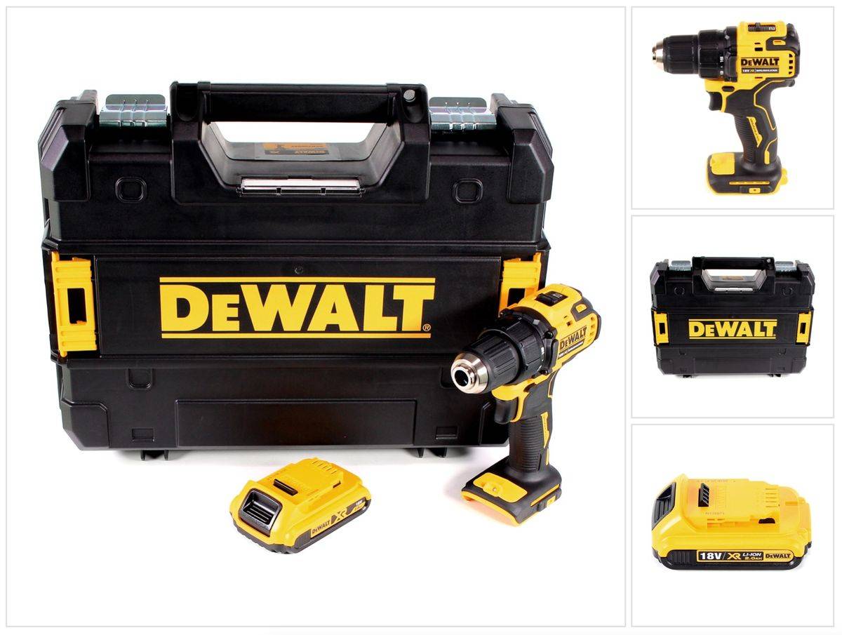 DeWalt DCD 708 NT Akku Bohrschrauber 18 V Li-Ion Brushless in TSTAK Box + 1 x 2,0 Ah Akku - ohne Ladegerät