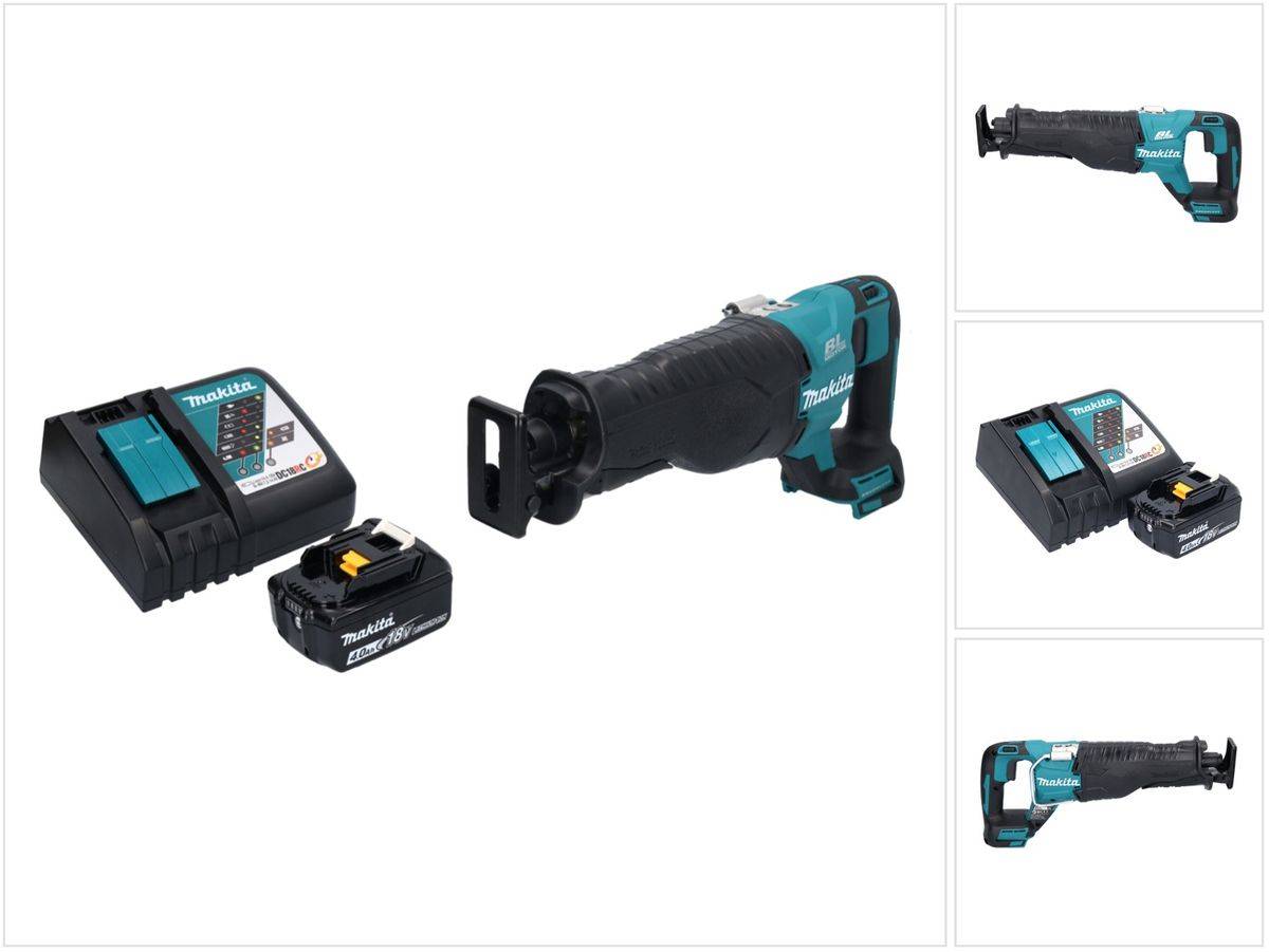 Makita DJR 187 RM1 Akku Reciprosäge Säbelsäge 18 V Brushless + 1x Akku 4,0 Ah + Ladegerät