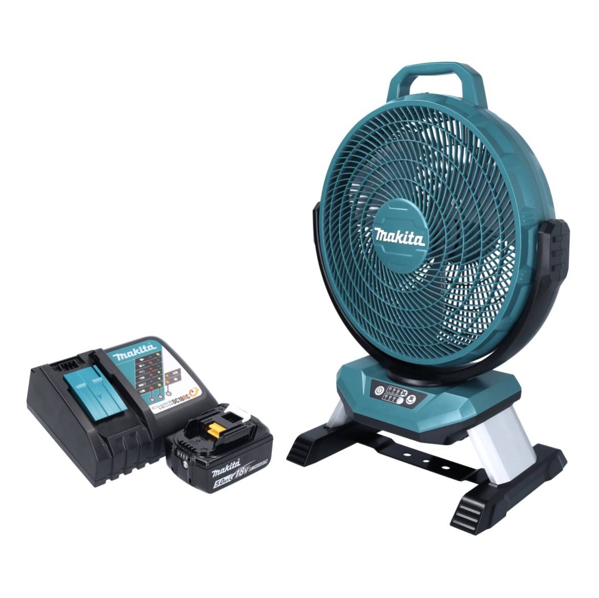 Makita DCF 301 RT1 Akku Ventilator Lüfter 18 V 33 cm + 1x Akku 5,0 Ah + Ladegerät