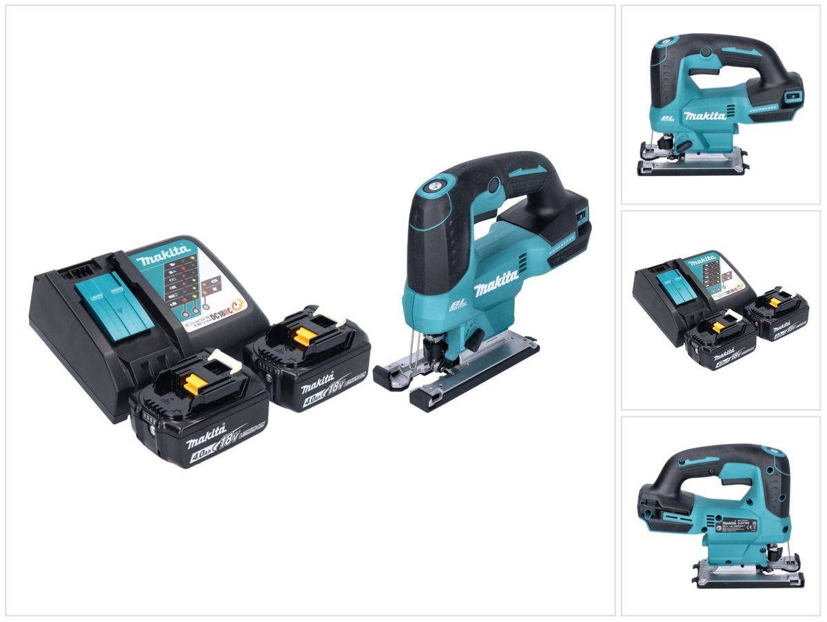 Makita DJV 184 RM Akku Pendelhub Stichsäge 18 V Brushless + 2x Akku 4,0 Ah + Ladegerät