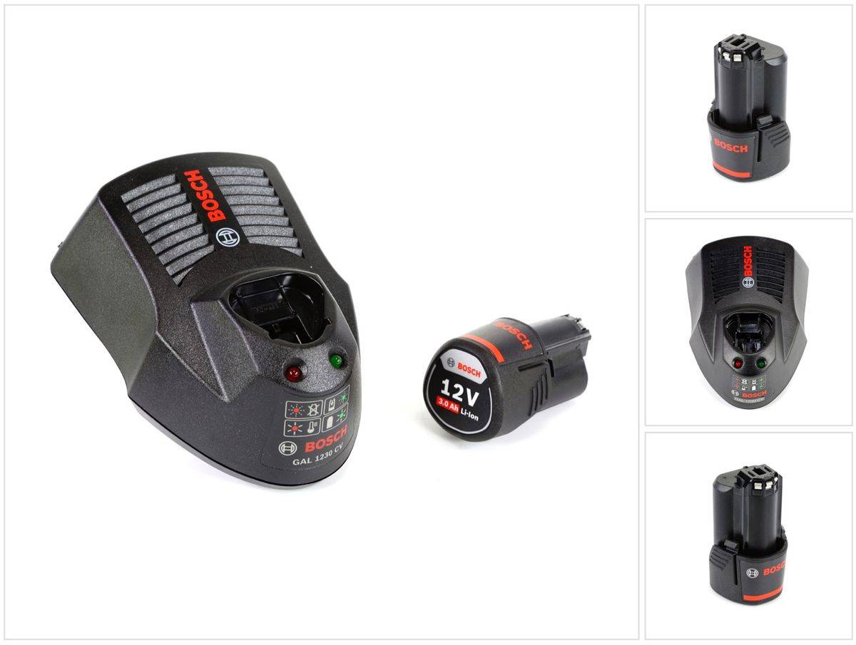 Bosch Starter-Set 12 V mit 1x GBA 12 V 3,0 Ah Akku und GAL 1230 CV Ladegerät