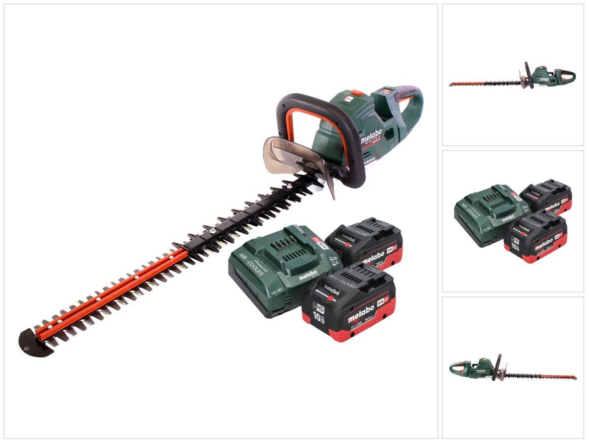 Metabo HS 18 LTX BL 65 Akku Heckenschere 18 V 60 cm Brushless + 2x Akku 10,0 Ah + Ladegerät