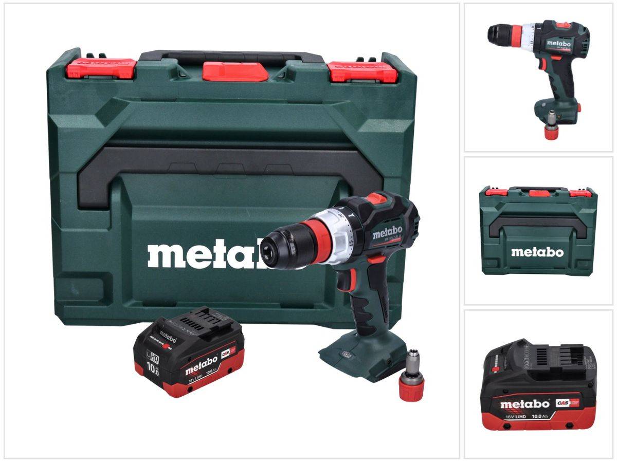Metabo BS 18 LT BL Q Akku Bohrschrauber 18 V 75 Nm Brushless + 1x Akku 10,0 Ah + metaBOX - ohne Ladegerät