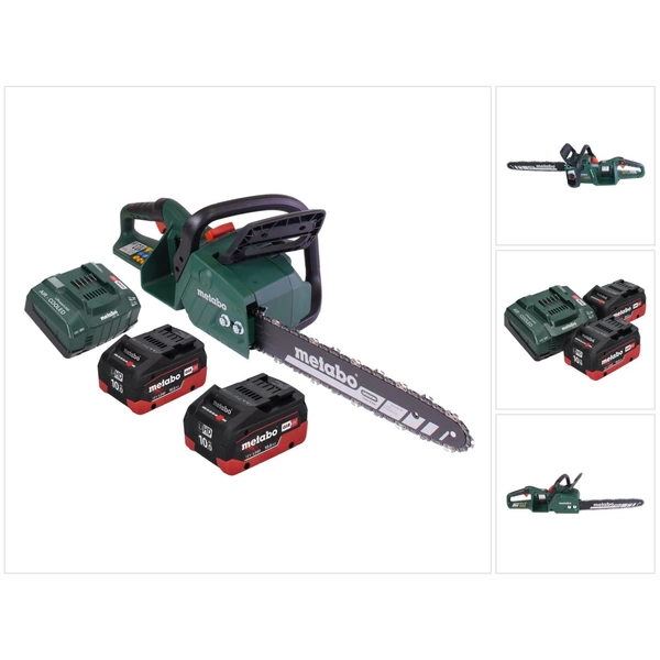 Metabo MS 36-18 LTX BL 40 Akku Kettensäge 36 V ( 2x 18 V ) 40 cm 22 m/s Brushless + 2x Akku 10,0 Ah + Ladegerät Metabo MS 36-18 LTX BL 40 Akku Kettensäge 36 V ( 2x 18 V ) 40 cm 22 m/s Brushless + 2x Akku 10,0 Ah + Ladegerät