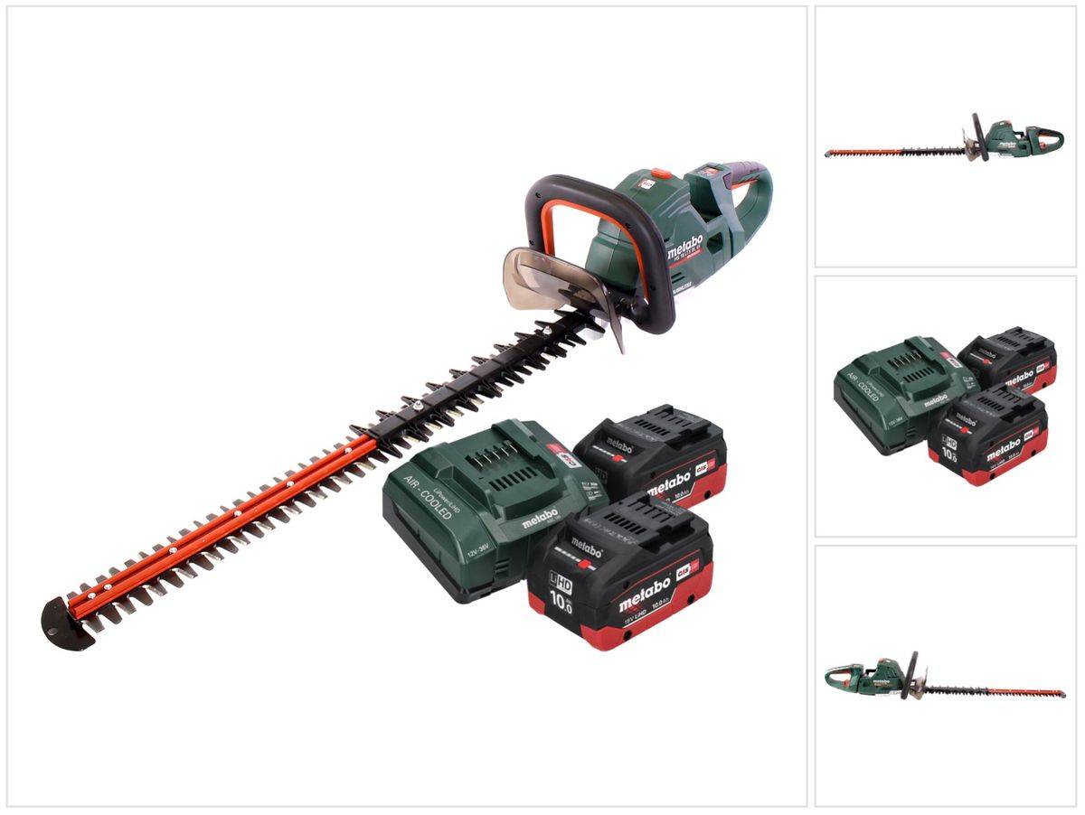 Metabo HS 18 LTX BL 75 Akku Heckenschere 18 V 75 cm Brushless + 2x Akku 10,0 Ah + Ladegerät