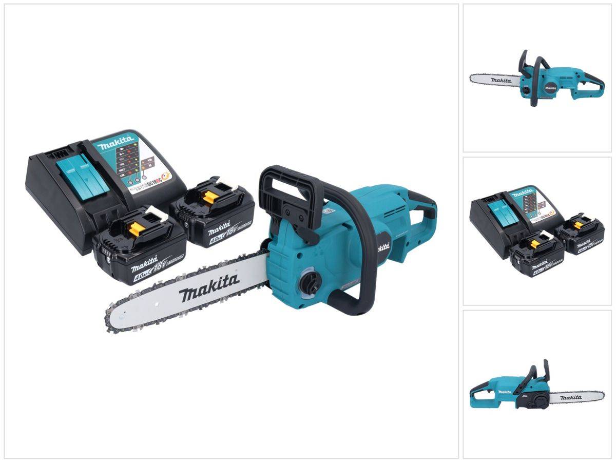 Makita DUC 307 RMX2 Akku Kettensäge 18 V 30 cm 7,7 m/s Brushless + 2x Akku 4,0 Ah + Ladegerät