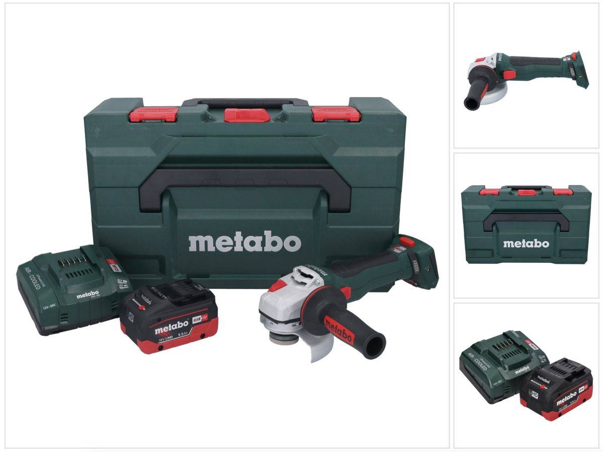 Metabo WB 18 LT BL 11-125 Quick Akku Winkelschleifer 18 V 125 mm Brushless + 1x Akku 5,5 Ah + Ladegerät + metaBOX