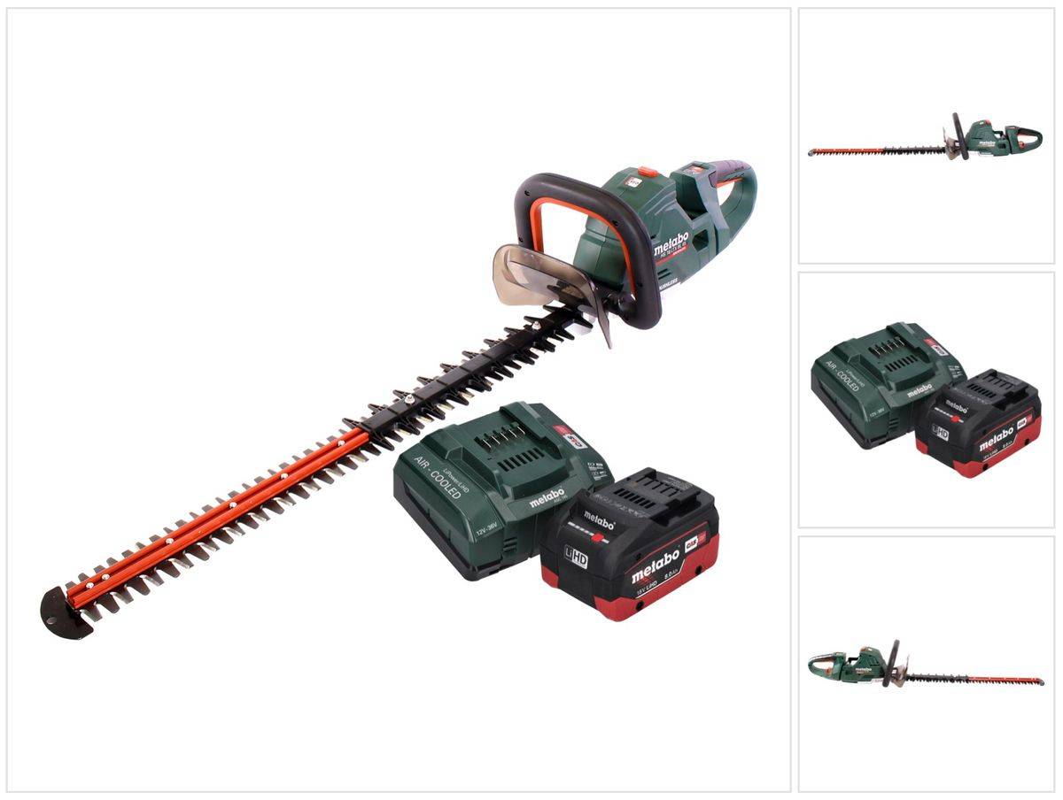 Metabo HS 18 LTX BL 75 Akku Heckenschere 18 V 75 cm Brushless + 1x Akku 8,0 Ah + Ladegerät