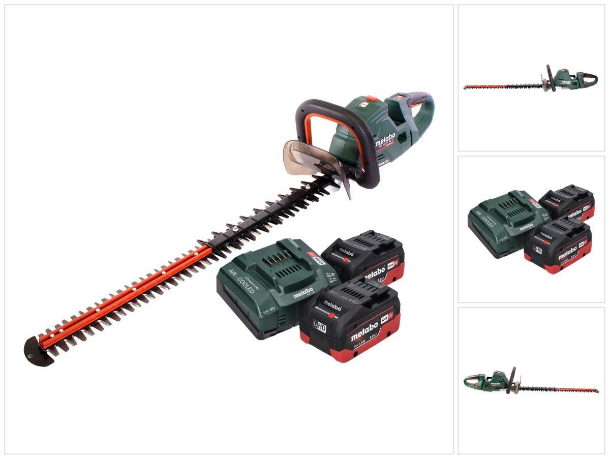 Metabo HS 18 LTX BL 75 Akku Heckenschere 18 V 75 cm Brushless + 2x Akku 8,0 Ah + Ladegerät