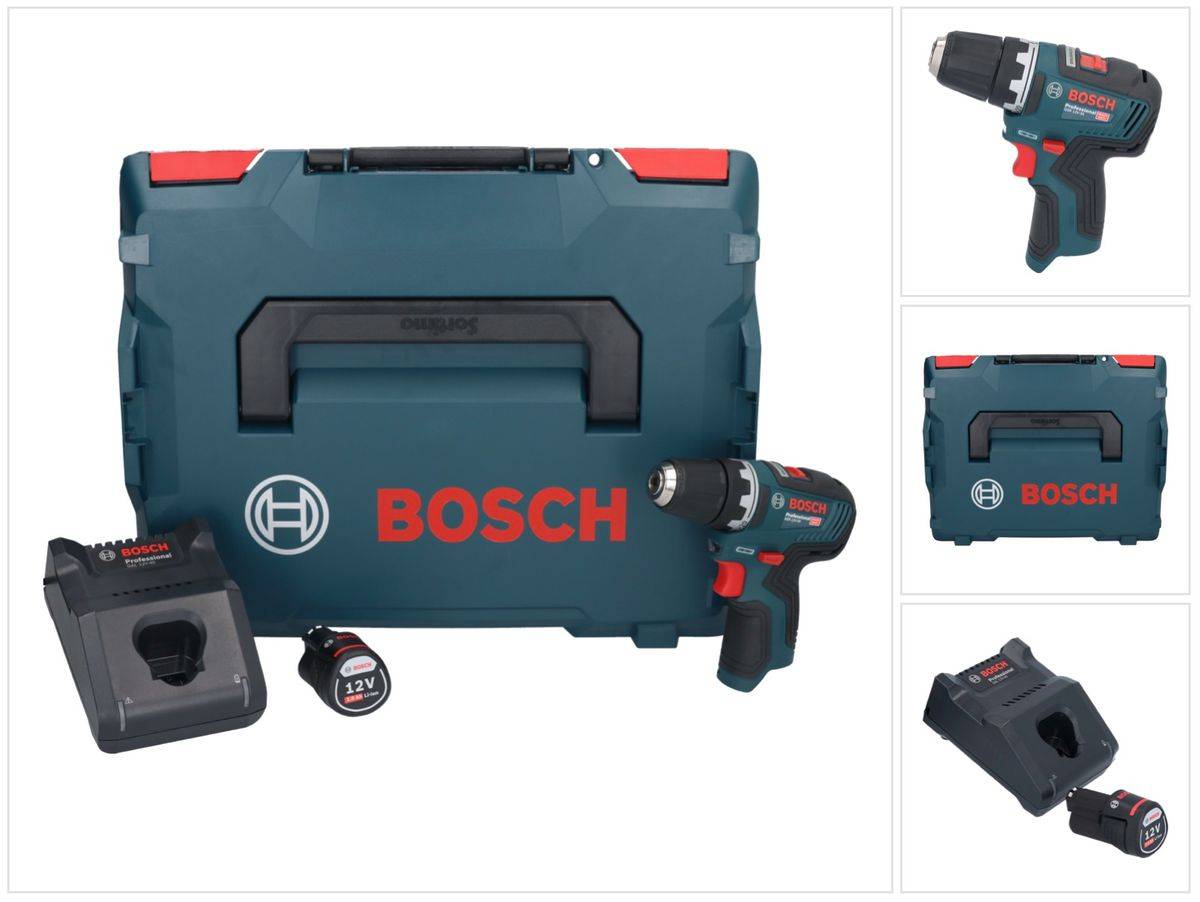 Bosch GSR 12V-35 Professional Akku Bohrschrauber 12 V 35 Nm Brushless + 1x Akku 2,0 Ah + Ladegerät + L-Boxx