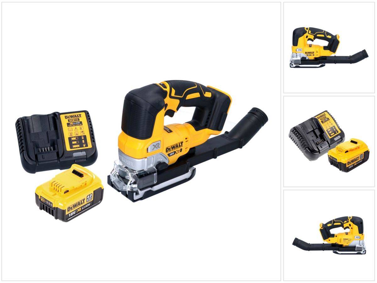 DeWalt DCS 334 M1 Akku Pendelhub Stichsäge 18 V Brushless + 1x Akku 4,0 Ah + Ladegerät