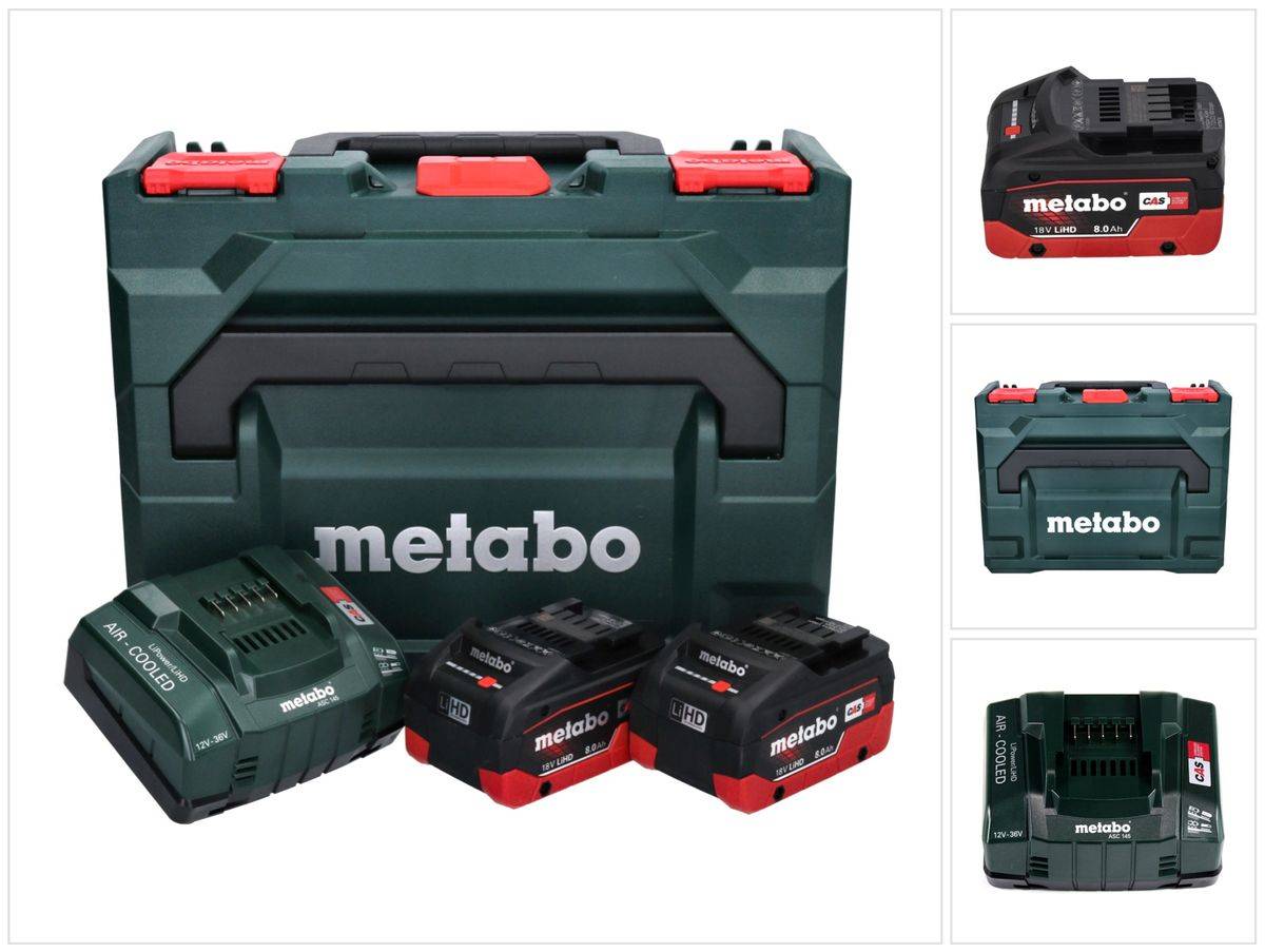 Metabo Basis Set LIHD + 2x Akku 8,0 Ah + Ladegerät + metaBOX ( 685131000 )