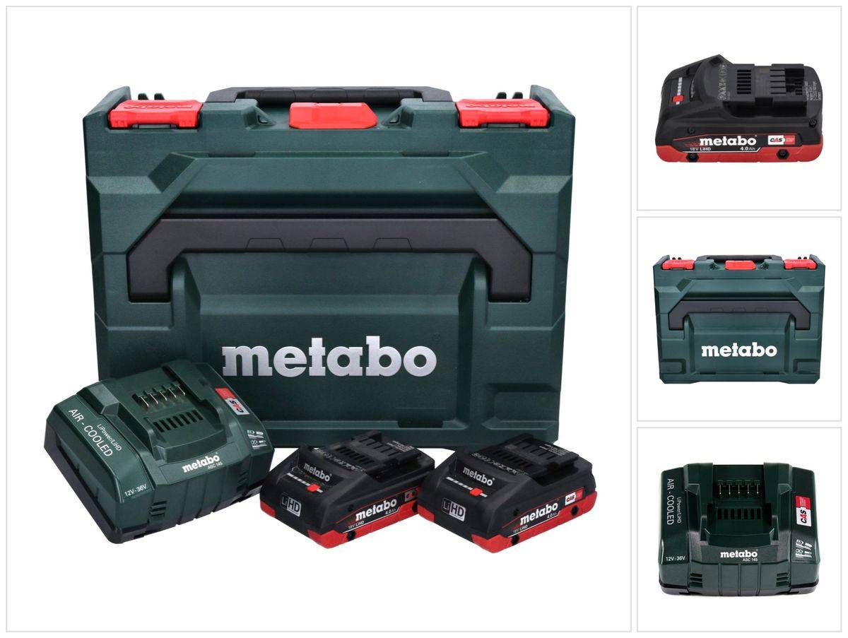 Metabo Basis Set LIHD + 2x Akku 4,0 Ah + Ladegerät + metaBOX ( 685130000 )