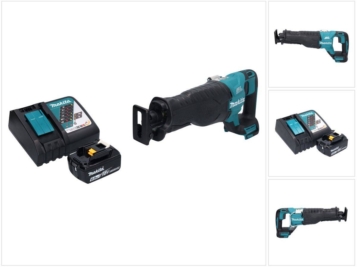 Makita DJR 187 RG1 Akku Reciprosäge Säbelsäge 18 V Brushless + 1x Akku 6,0 Ah + Ladegerät