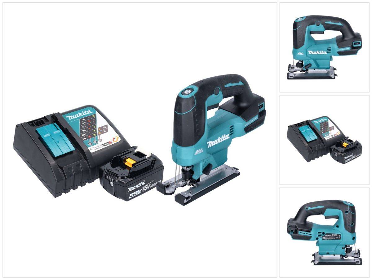 Makita DJV 184 RM1 Akku Pendelhub Stichsäge 18 V Brushless + 1x Akku 4,0 Ah + Ladegerät