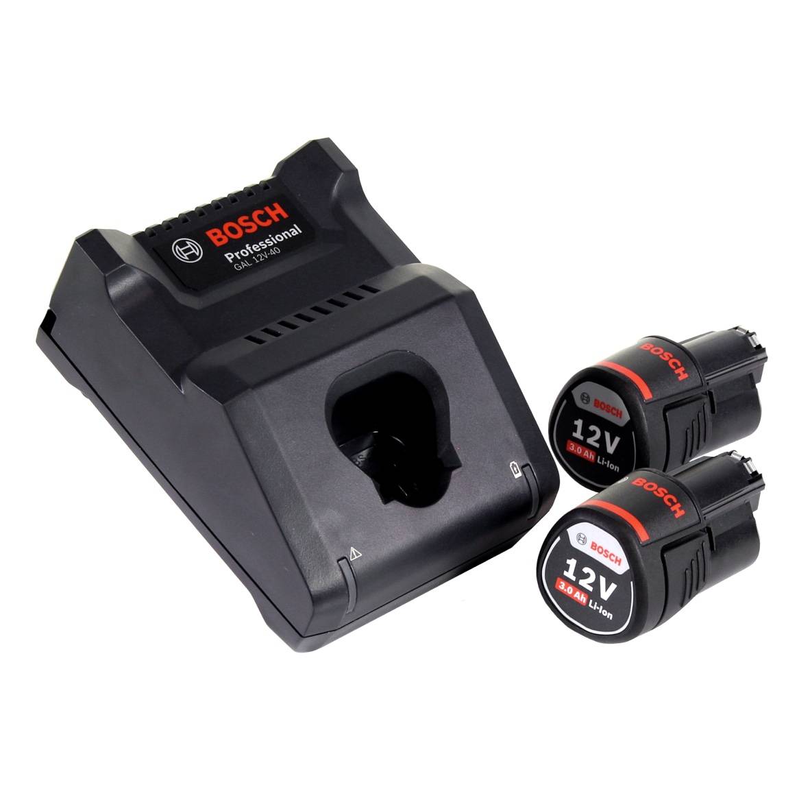Bosch GAS 12V Professional Akku Staubsauger 12 V 0,35 l + 2x Akku 3,0 Ah + Ladegerät + L-Boxx