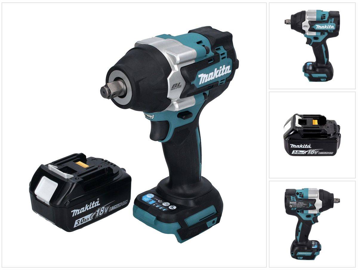 Makita DTW 700 F1 Akku Schlagschrauber 18 V 700 Nm 1/2" XPT Brushless + 1x Akku 3,0 Ah - ohne Ladegerät