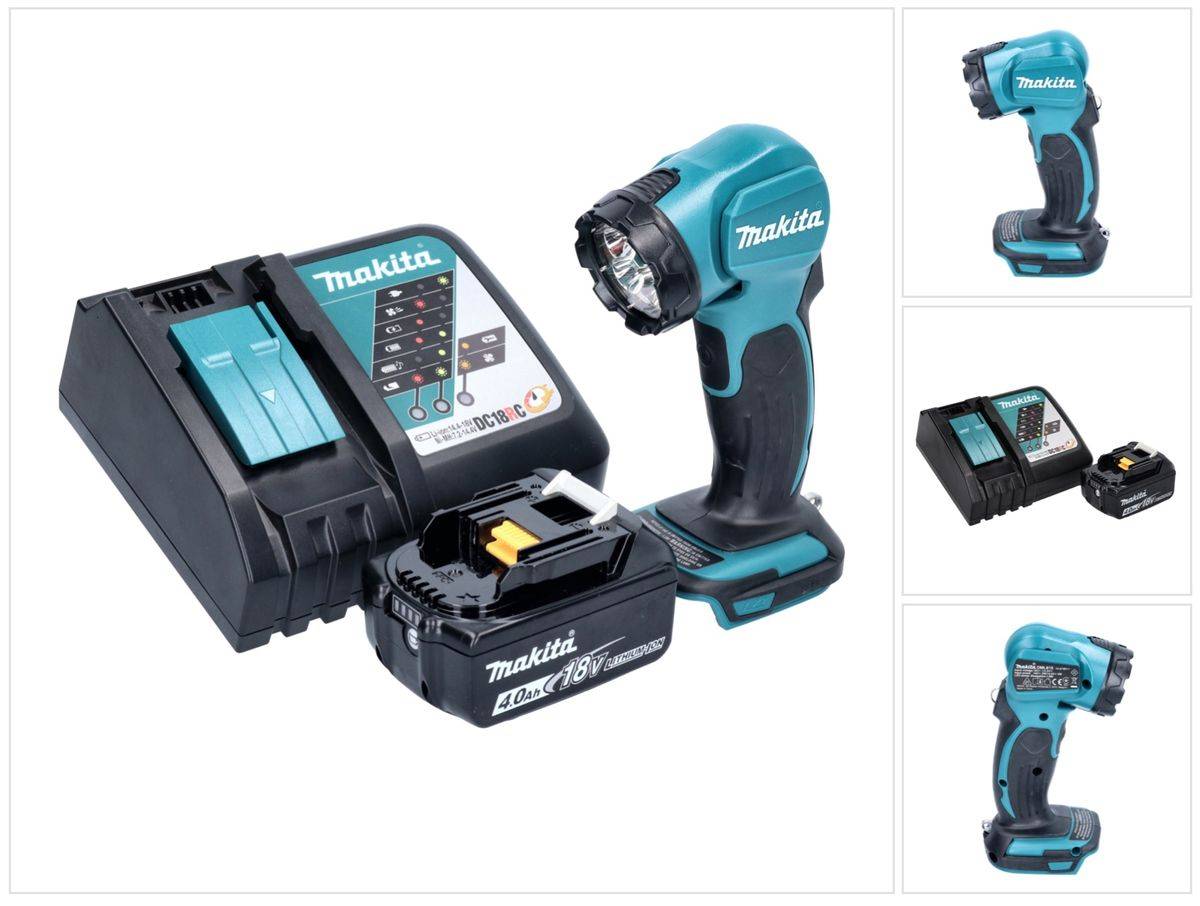 Makita DEADML 815 RM1 LED Akku Handleuchte 14,4 - 18 V 160 lm + 1x Akku 4,0 Ah + Ladegerät