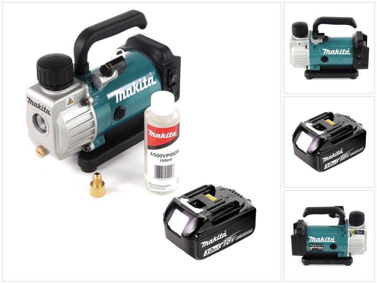 Makita DVP 180 F1 18V Akku Vakuumpumpe + 1x BL 1830 3,0 Ah Akku
