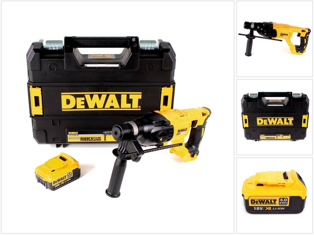 DeWalt DCH 133 NT Akku Kombihammer 18V 2,6J SDS plus Brushless + 1x Akku 4,0Ah + TSTAK - ohne Ladegerät